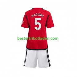 Fußballtrikot Manchester United Harry Maguire 5 Heim Trikot Home 2023-2024 Kurzarm für Kinder