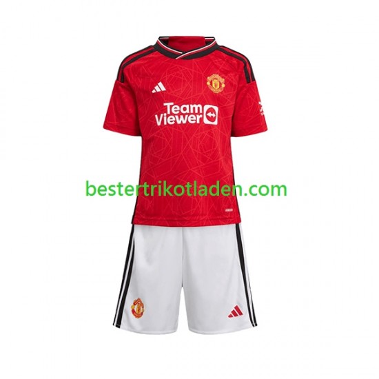 Fußballtrikot Manchester United Heim Trikot Home 2023-2024 Kurzarm für Kinder