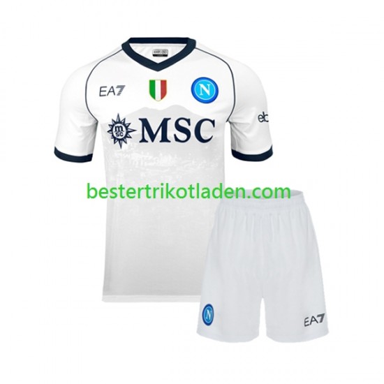 Fußballtrikot SSC Neapel Auswärts Trikot Away 2023-2024 Kurzarm für Kinder