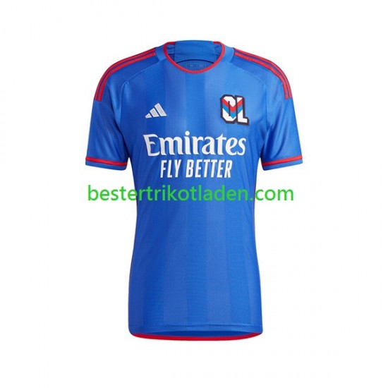 Fußballtrikot Olympique Lyon Auswärts Trikot Away 2023-2024 Kurzarm für Herren