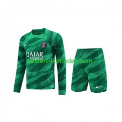 Fußballtrikot Paris Saint-Germain Torwart Heim Trikot Home 2023-2024 Langarm für Kinder