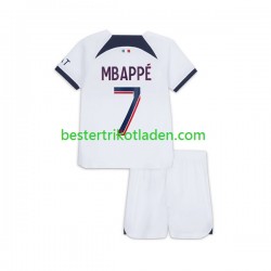 Fußballtrikot Paris Saint-Germain Mbappé Kylian 7 Auswärts Trikot Away 2023-2024 Kurzarm für Kinder