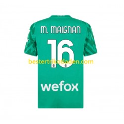 Fußballtrikot AC Mailand Mike Maignan 16 Torwart Heim Trikot Home 2023-2024 Kurzarm für Herren