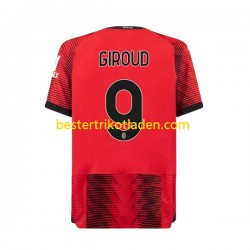 Fußballtrikot AC Mailand Olivier Giroud 9 Heim Trikot Home 2023-2024 Kurzarm für Herren