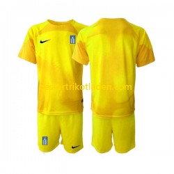 Fußballtrikot Griechenland Torwart Heim Trikot Home 2023 Kurzarm für Kinder