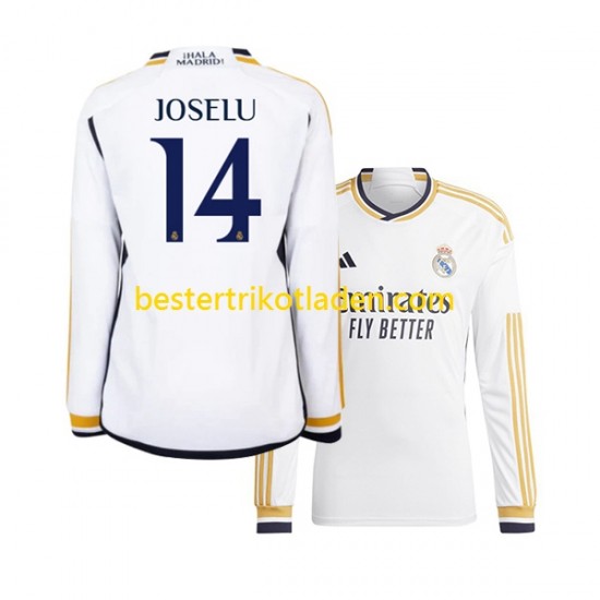 Fußballtrikot Real Madrid JOSELU 14 Heim Trikot Home 2023-2024 Langarm für Herren