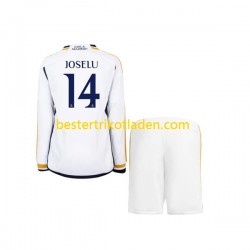 Fußballtrikot Real Madrid JOSELU 14 Heim Trikot Home 2023-2024 Langarm für Kinder