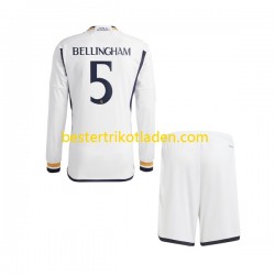 Fußballtrikot Real Madrid Jude Bellingham 5 Heim Trikot Home 2023-2024 Langarm für Kinder