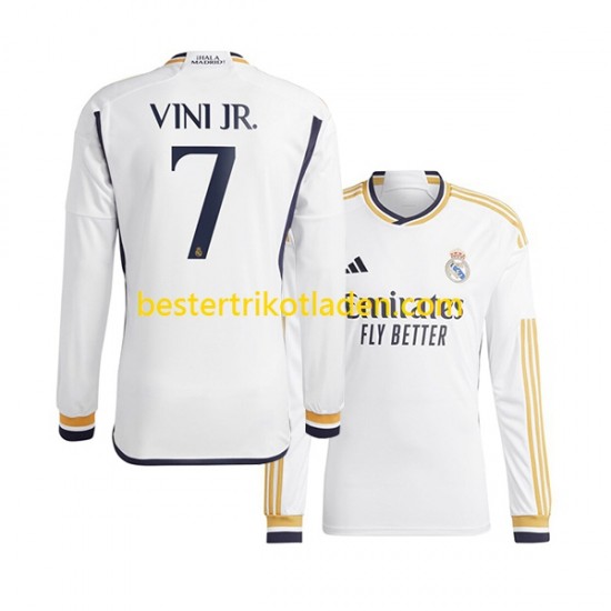 Fußballtrikot Real Madrid Vinicius Junior 7 Heim Trikot Home 2023-2024 Langarm für Herren