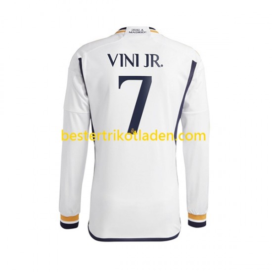 Fußballtrikot Real Madrid Vinicius Junior 7 Heim Trikot Home 2023-2024 Langarm für Herren