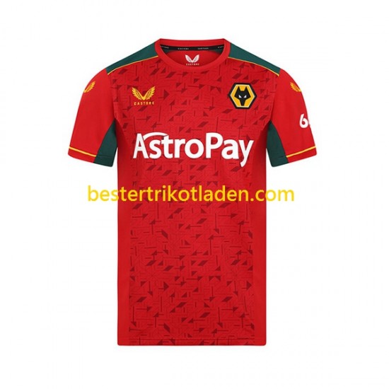 Fußballtrikot Wolverhampton Wanderers Auswärts Trikot Away 2023-2024 Kurzarm für Herren