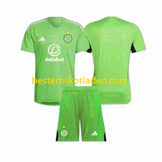 Fußballtrikot Celtic Glasgow Torwart Auswärts Trikot Away 2023-2024 Kurzarm für Kinder