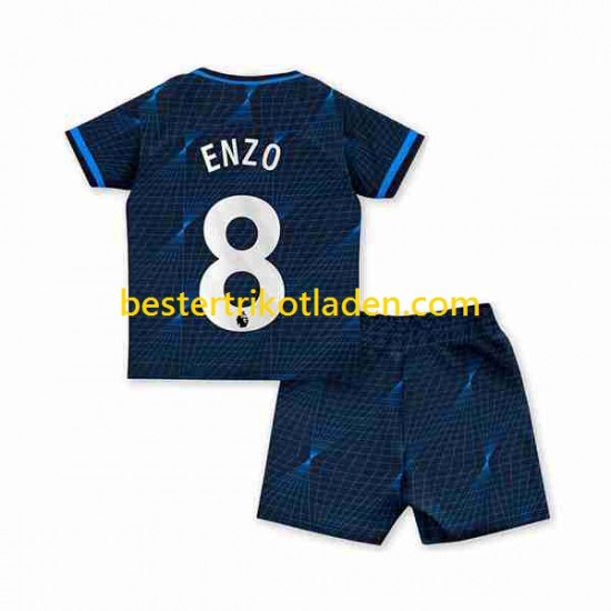 Fußballtrikot Chelsea Enzo Fernandez 8 Auswärts Trikot Away 2023-2024 Kurzarm für Kinder