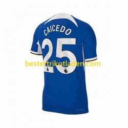 Fußballtrikot Chelsea Moises Caicedo 25 Heim Trikot Home 2023-2024 Kurzarm für Herren