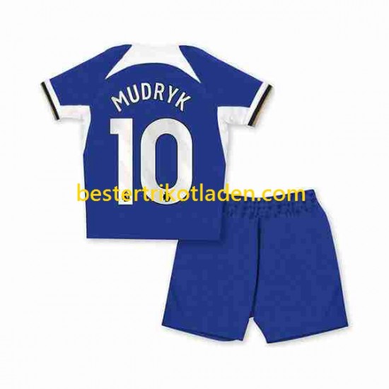 Fußballtrikot Chelsea Mykhaylo Mudryk 10 Heim Trikot Home 2023-2024 Kurzarm für Kinder