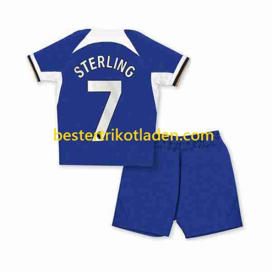 Fußballtrikot Chelsea Raheem Sterling 7 Heim Trikot Home 2023-2024 Kurzarm für Kinder