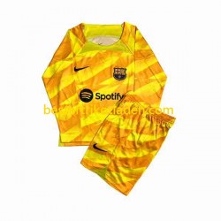 Fußballtrikot FC Barcelona Torwart Viertes trikot 2023-2024 Langarm für Kinder
