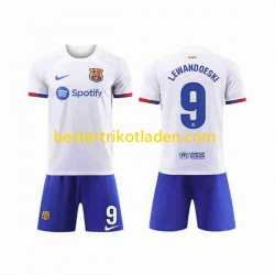 Fußballtrikot FC Barcelona LEWANDOWSKI 9 Auswärts Trikot Away 2023-2024 Kurzarm für Kinder