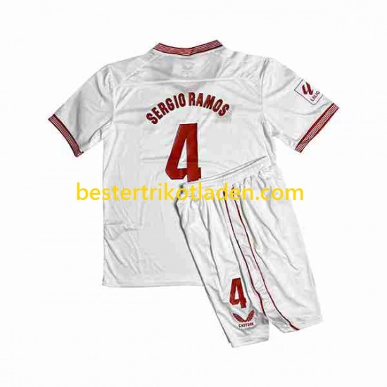 Fußballtrikot FC Sevilla Sergio Ramos 4 Heim Trikot Home 2023-2024 Kurzarm für Kinder