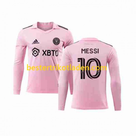 Fußballtrikot Inter Miami Lionel Messi 10 Heim Trikot Home 2023-2024 Langarm für Herren
