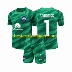 Fußballtrikot Inter Mailand Sommer 1 Torwart Auswärts Trikot Away 2023-2024 Kurzarm für Kinder