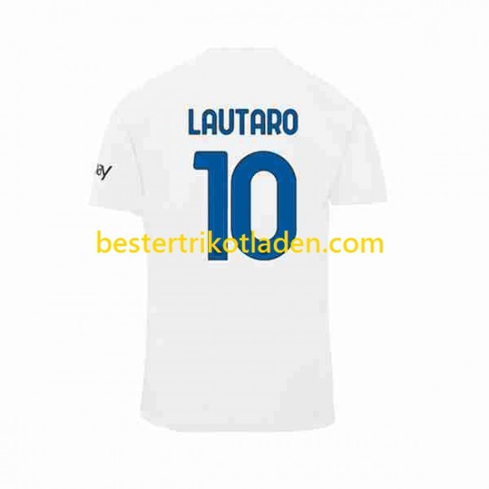 Fußballtrikot Inter Mailand Lautaro Martinez 10 Auswärts Trikot Away 2023-2024 Kurzarm für Herren