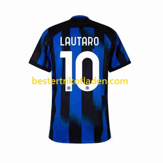 Fußballtrikot Inter Mailand Lautaro Martinez 10 Heim Trikot Home 2023-2024 Kurzarm für Herren