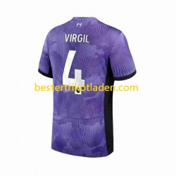 Fußballtrikot Liverpool Virgil van Dijk 4 Ausweich Trikot 3rd 2023-2024 Kurzarm für Herren