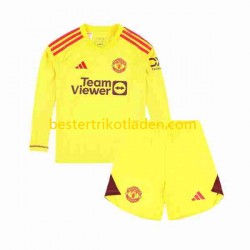 Fußballtrikot Manchester United Torwart Heim Trikot Home 2023-2024 Langarm für Kinder