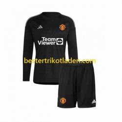 Fußballtrikot Manchester United Torwart Ausweich Trikot 3rd 2023-2024 Langarm für Kinder