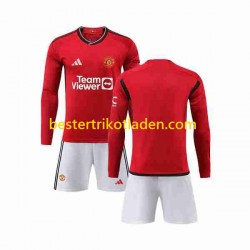 Fußballtrikot Manchester United Heim Trikot Home 2023-2024 Langarm für Kinder
