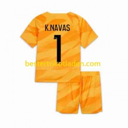 Fußballtrikot Paris Saint-Germain K.NAVAS 1 Torwart Auswärts Trikot Away 2023-2024 Kurzarm für Kinder