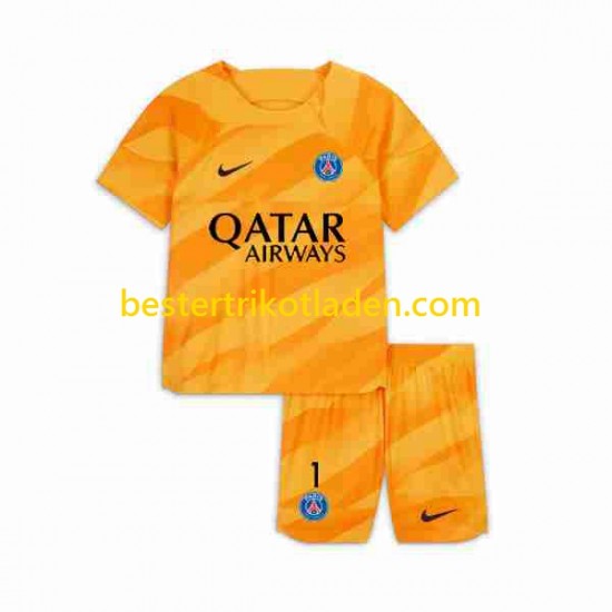 Fußballtrikot Paris Saint-Germain K.NAVAS 1 Torwart Auswärts Trikot Away 2023-2024 Kurzarm für Kinder