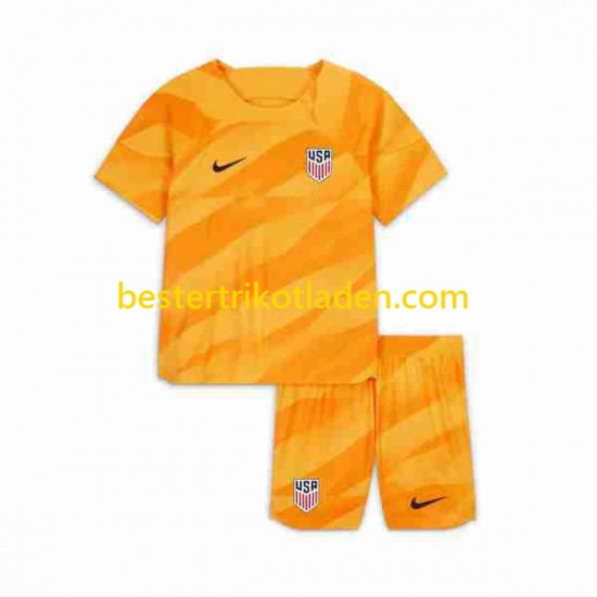 Fußballtrikot USA Torwart Auswärts Trikot Away 2023-2024 Kurzarm für Kinder