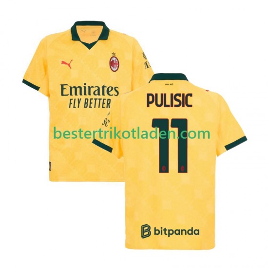Fußballtrikot AC Mailand Christian Pulisic 11 Ausweich Trikot 3rd 2025-2026 Kurzarm für Herren