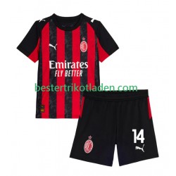 Fußballtrikot AC Mailand Modrić Luca 14 Heim Trikot Home 2025-2026 Kurzarm für Kinder