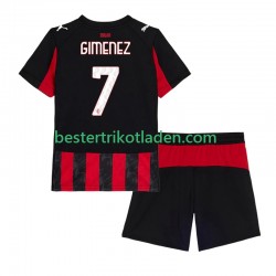 Fußballtrikot AC Mailand Santiago Gimenez 7 Heim Trikot Home 2025-2026 Kurzarm für Kinder