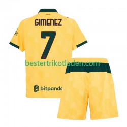 Fußballtrikot AC Mailand Santiago Gimenez 7 Ausweich Trikot 3rd 2025-2026 Kurzarm für Kinder
