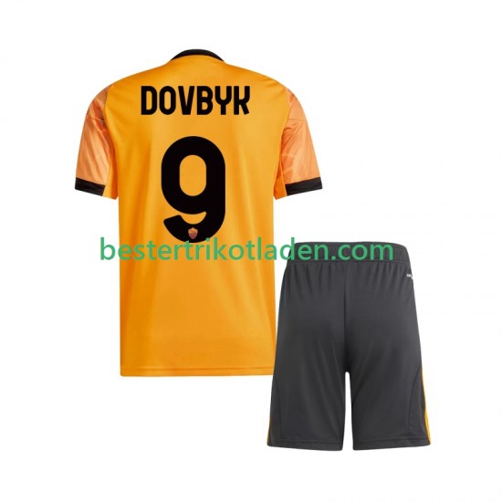 Fußballtrikot AS Rom Artem Dovbyk 9 Auswärts Trikot Away 2025-2026 Kurzarm für Kinder