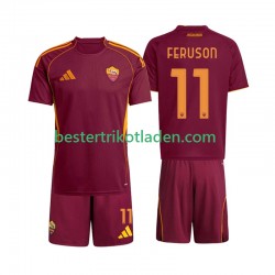 Fußballtrikot AS Rom Evan Ferguson 11 Heim Trikot Home 2025-2026 Kurzarm für Kinder