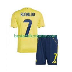 Fußballtrikot Al Nassr Cristiano Ronaldo 7 Heim Trikot Home 2025-2026 Kurzarm für Kinder