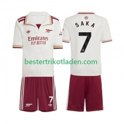 Fußballtrikot Arsenal Bukayo Saka 7 Ausweich Trikot 3rd 2025-2026 Kurzarm für Kinder