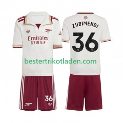 Fußballtrikot Arsenal Martin Zubimendi 36 Ausweich Trikot 3rd 2025-2026 Kurzarm für Kinder
