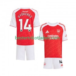 Fußballtrikot Arsenal Viktor Gyokeres 14 Heim Trikot Home 2025-2026 Kurzarm für Kinder