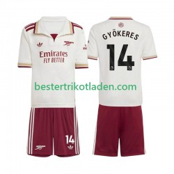 Fußballtrikot Arsenal Viktor Gyokeres 14 Ausweich Trikot 3rd 2025-2026 Kurzarm für Kinder