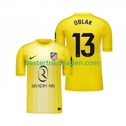 Fußballtrikot Atlético Madrid Jan Oblak 13 Torwart Heim Trikot Home 2025-2026 Kurzarm für Herren