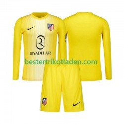 Fußballtrikot Atlético Madrid Torwart Heim Trikot Home 2025-2026 Langarm für Kinder