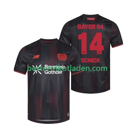 Fußballtrikot Bayer 04 Leverkusen Patrik Schick 14 Heim Trikot Home 2025-2026 Kurzarm für Herren