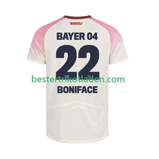Fußballtrikot Bayer 04 Leverkusen Victor Boniface 22 Auswärts Trikot Away 2025-2026 Kurzarm für Herren