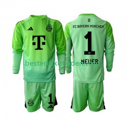 Fußballtrikot FC Bayern München Neuer 1 Torwart Heim Trikot Home 2025-2026 Langarm für Kinder